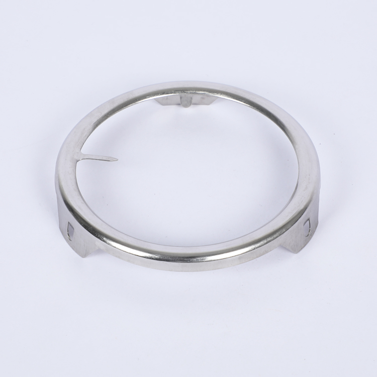 Custom Stainless Steel Stamped Retaining Ring with Locking Tabs Precision Form...