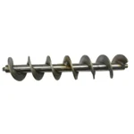 Custom MIG welded auger shaft with precision machined ends for industrial conveyor systems and drilling equipment