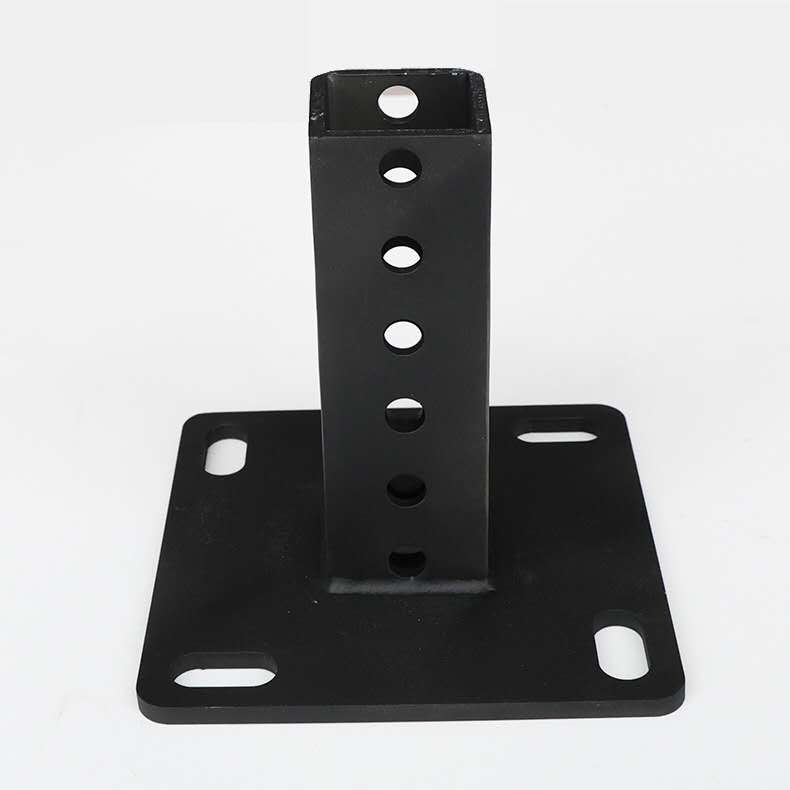 Anodized aluminum post base for fence with TIG welded fabrication, corrosion resistant surface, and outdoor mounting solution for structural fence installation