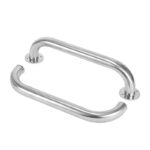 Heavy duty stainless steel welded grab bar for bathroom safety support system made of SUS304 with brushed anti-slip finish for elderly and disabled assistance