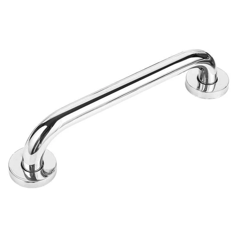 Heavy duty stainless steel welded grab bar for bathroom safety support system made of SUS304 with brushed anti-slip finish for elderly and disabled assistance