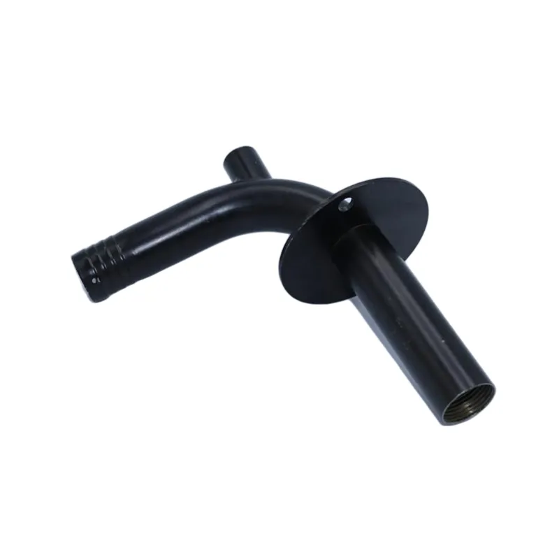 High strength MIG welded steel flanged tube with black coating used in hydraulic and mechanical systems