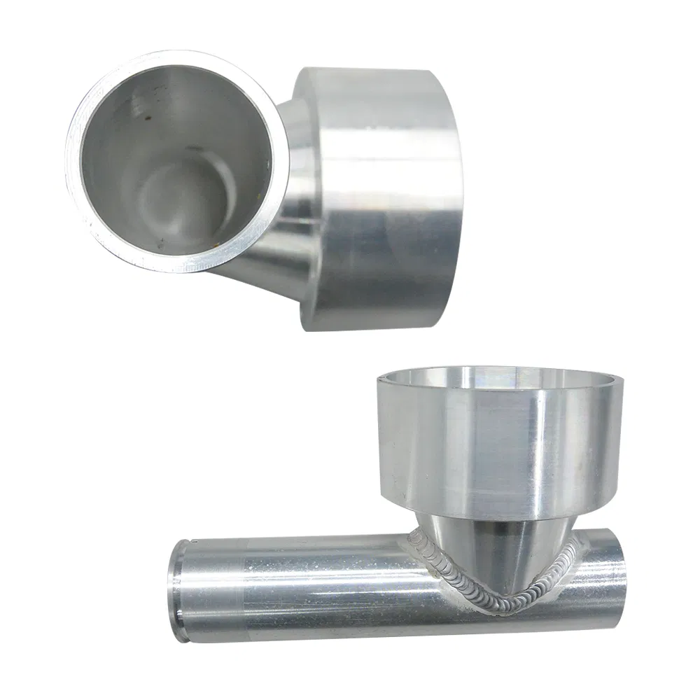 eavy Duty TIG Welded Aluminum Tube Connector with Precision Machined Sleeves for Structural Support and Industrial Framework Applications
