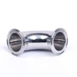 Custom Sanitary Tri Clamp Elbow TIG Welded 304 316 Stainless Steel Pipe Fittin...