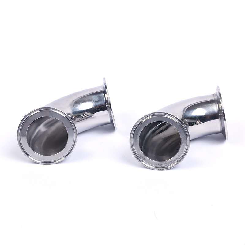 hygienic polished surface tri clamp elbow for brewery and dairy applications