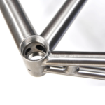 Premium TIG Welded Titanium Bike Frames with Brushed Finish Lightweight High S...