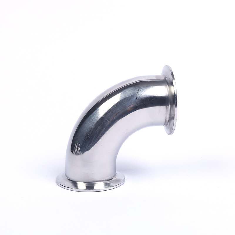304 stainless steel sanitary tri clamp elbow TIG welded pipe fitting for food processing systems