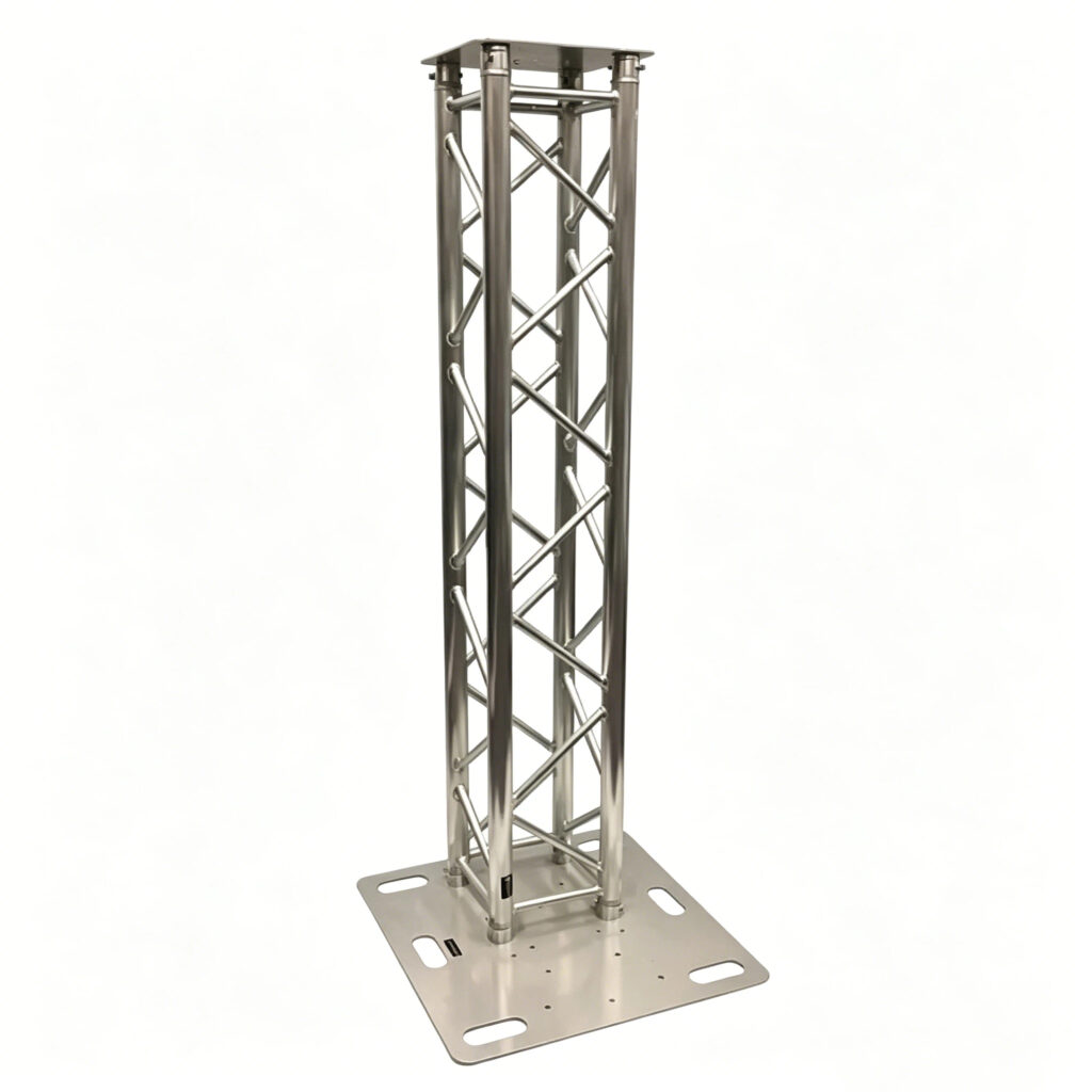 Rigid aluminum truss framework for temporary event structures