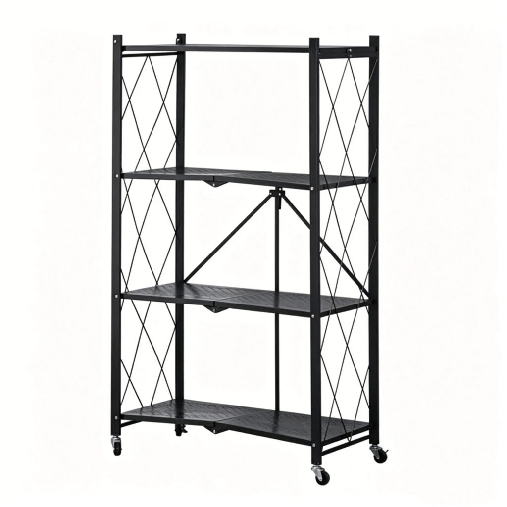 Industrial shelving with wheels and 800 lb per shelf capacity
