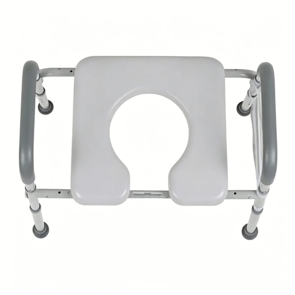 Toilet Support Rail Heavy Duty Welded Aluminum Bar for Bathroom Safety 2 Brushed aluminum Toilet Support Rail with CNC bent structure and secure mounting design