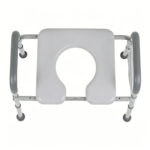 Brushed aluminum Toilet Support Rail with CNC bent structure and secure mounting design