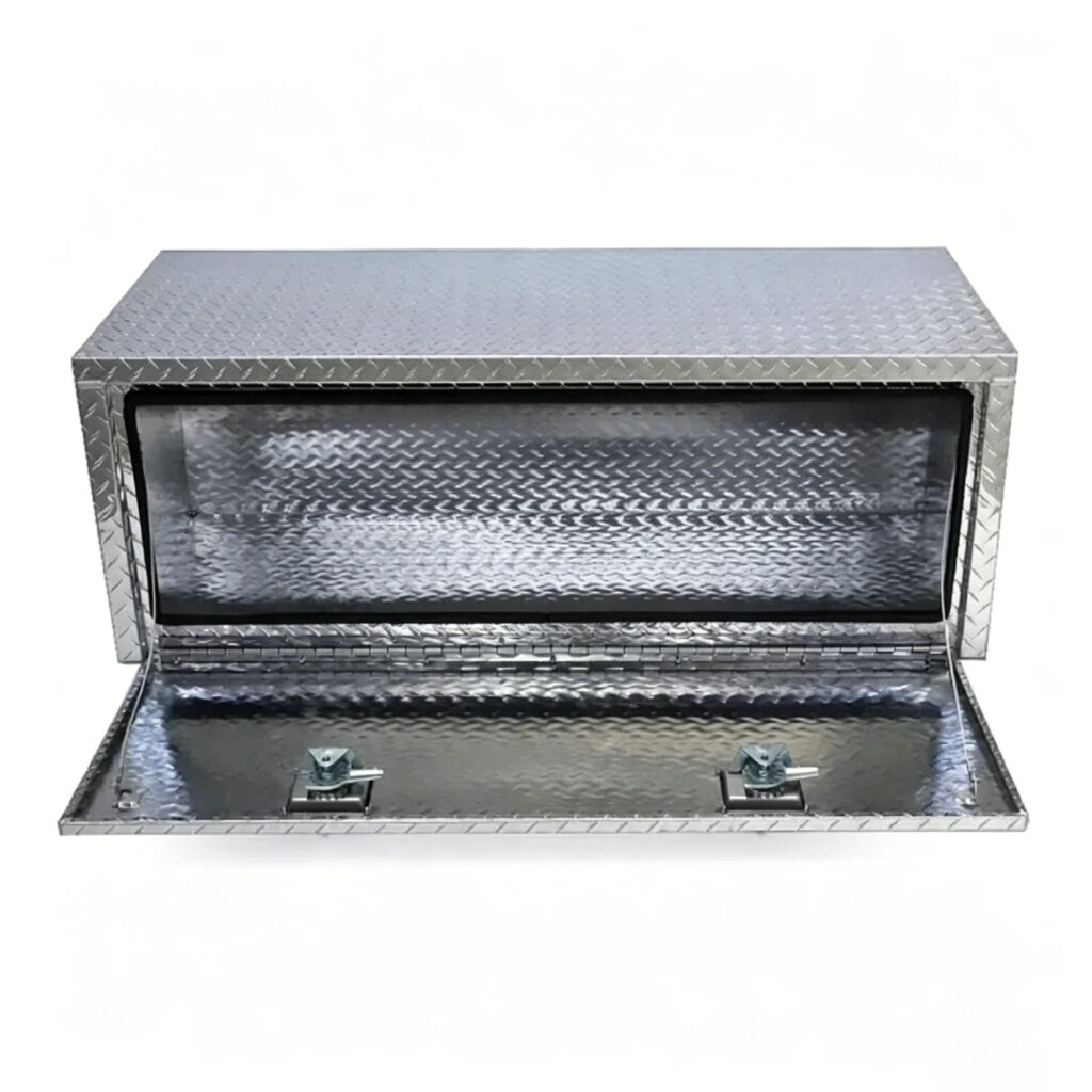 Aluminum Truck Bed Tool Box 5052 Aluminum Pickup Storage Case 2 Алюминиевый ящик для кузова пикапа, разработанный с прочной конструкцией и организованными отсеками для хранения