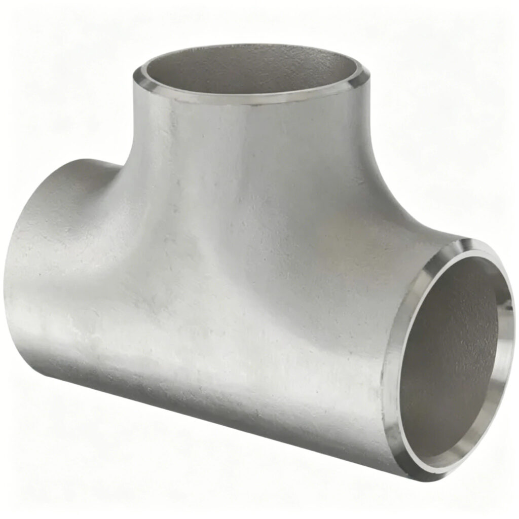 Stainless steel Cap Tee for chemical processing and process piping installations