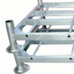 Pallet de acero galvanizado apilable con capacidad nominal de 3,000 lb