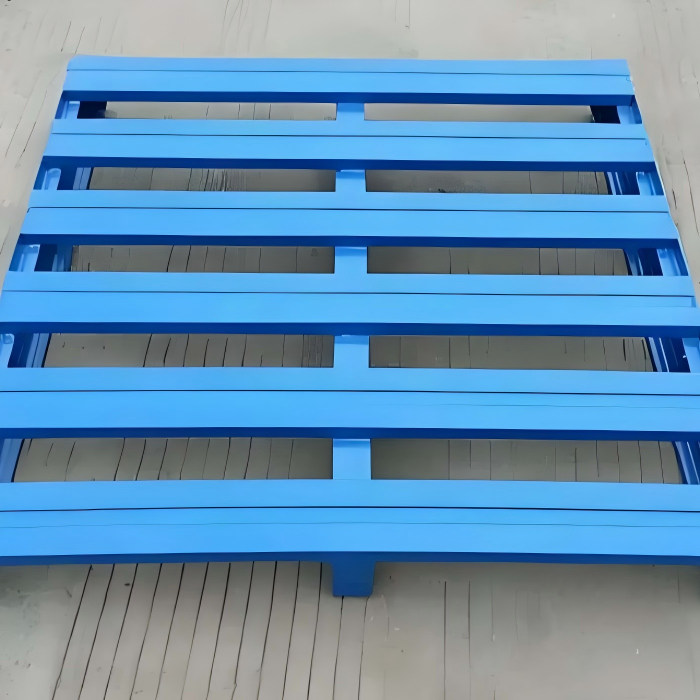 Pallet de acero galvanizado de servicio pesado con entrada para montacargas de 4 vías
