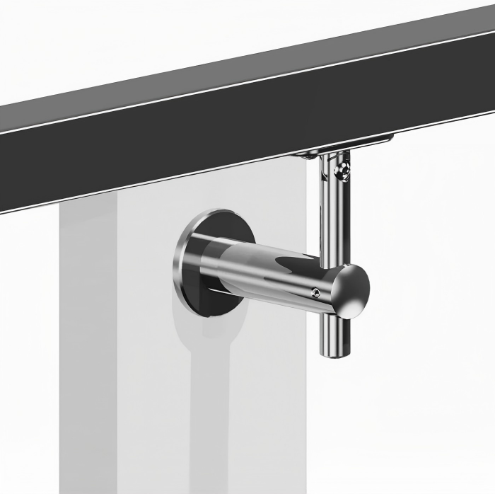 Stable Handrail Post Bracket Instant 5 Degree Welding Service for Stair Stringers 4 Service de soudage de support de poteau de main courante avec alignement de précision à 5 degrés