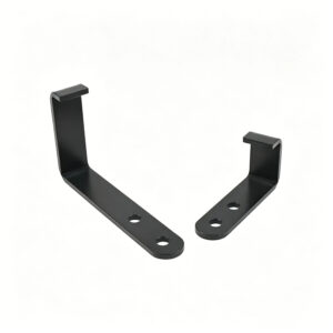 Metal Bracket Black with powder coated finish, 14 gauge steel construction for wall shelf mounting support