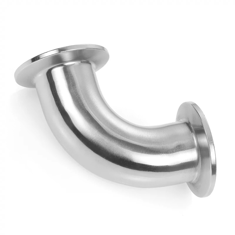 Custom Sanitary Tri Clamp Elbow TIG Welded 304 316 Stainless Steel Pipe Fitting for Food and Pharmaceutical Systems 4 Präzisionsgeschweißter Tri-Clamp-Bogen für hygienische Rohrleitungen mit Edelstahl-TIG-Schweißservice