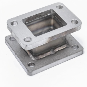 Precision T3 to T4 Turbo Flange Adapter welding with durable stainless steel construction and custom fabrication