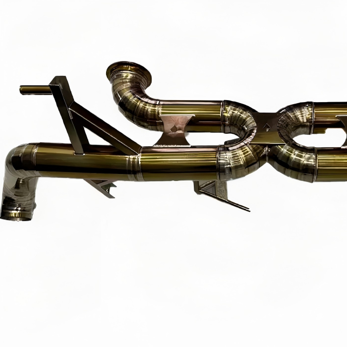 Stable Titanium Cat Back Exhaust TIG Welding Service For Racing Cars 4 Titan-Kat-Back-Abgasanlage mit 4-lagigem Hitzeschutz und Präzisionsfertigungsqualität
