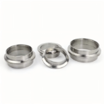 CNC machined V Band Flange set made from 304 stainless steel for precision exhaust connection applications
