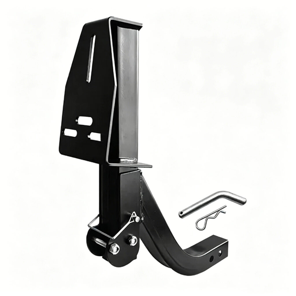 Secure Aluminum Spare Tire Mount RV Bumper Carrier Off Road Trailer Swing Arm ...
