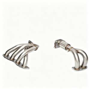 Durable Motorcycle Exhaust Headers Accurate 4 Into 1 Design 2 Inch Primary Tube 15 Horsepower Gain Claim - Stainless Steel...