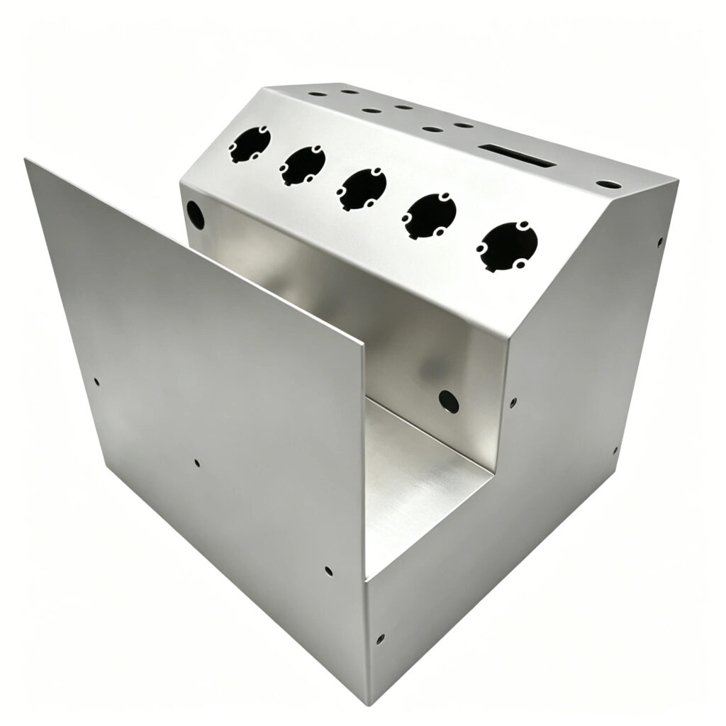 Lightweight aluminum box enclosure with corrosion resistant surface
