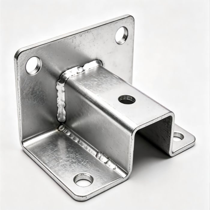 Aluminum Bracket Welding showing professional equipment and precise welding techniques
